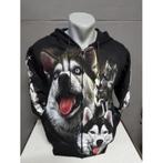 Zwart vest, Wolven, printvest, Ophalen of Verzenden, Nieuw, Overige maten, Zwart