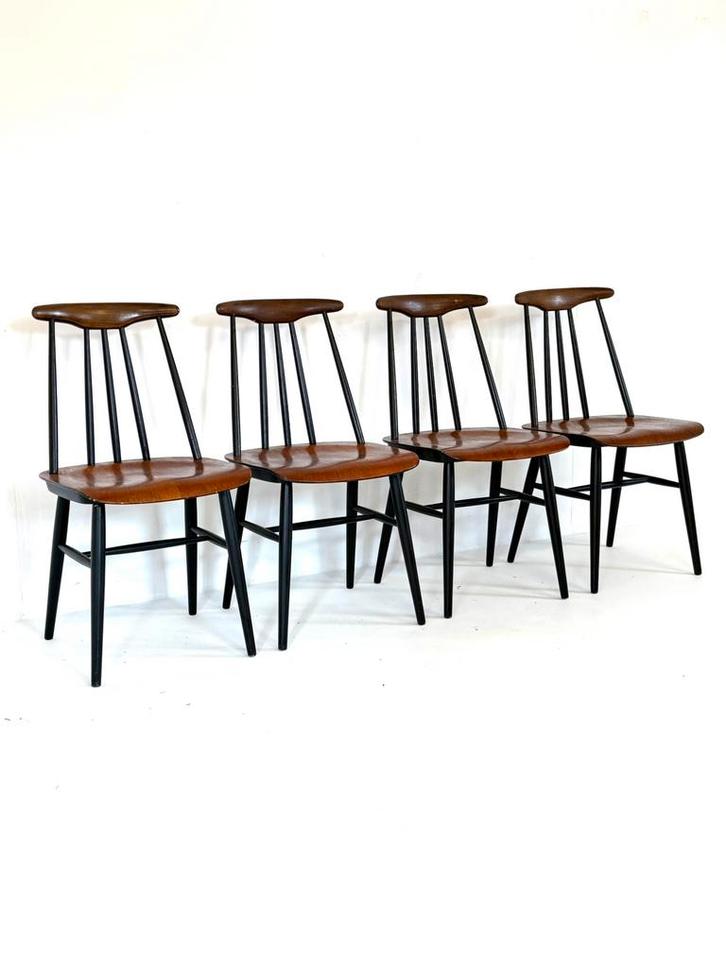 Vintage eetkamerstoelen Sandvik Møbler, Huis en Inrichting, Stoelen, Zo goed als nieuw, Eén, Zwart, Ophalen of Verzenden