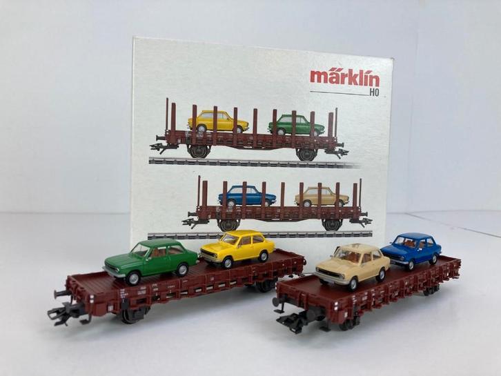 Märklin 46404 - Set Platte Wagens "DAF 66" - NS, Hobby en Vrije tijd, Modeltreinen | H0, Nieuw, Wagon, Wisselstroom, Märklin, NS