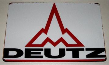 DEUTZ TRACTOR : Metalen Bord Logo DEUTZ Tractor beschikbaar voor biedingen