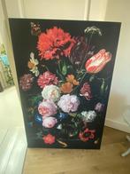 Schilderij bloemen TEAB!, Huis en Inrichting, Ophalen, Gebruikt, Schilderij, 100 tot 125 cm