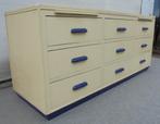 Oude ladekast toonbank werkplaats apothekerskast     195 cm, Ophalen