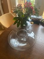 Glazen schaal, Huis en Inrichting, Woonaccessoires | Stolpen, Ophalen, Zo goed als nieuw