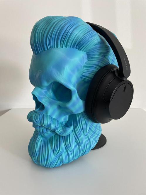 Headset Stand – Badass Gamer Skull with Beard, Computers en Software, Headsets, Nieuw, Over-ear, Gaming headset, Ophalen of Verzenden