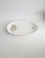 Izgs Prachtige schaal schalen wit met roze roos brocante, Ophalen of Verzenden