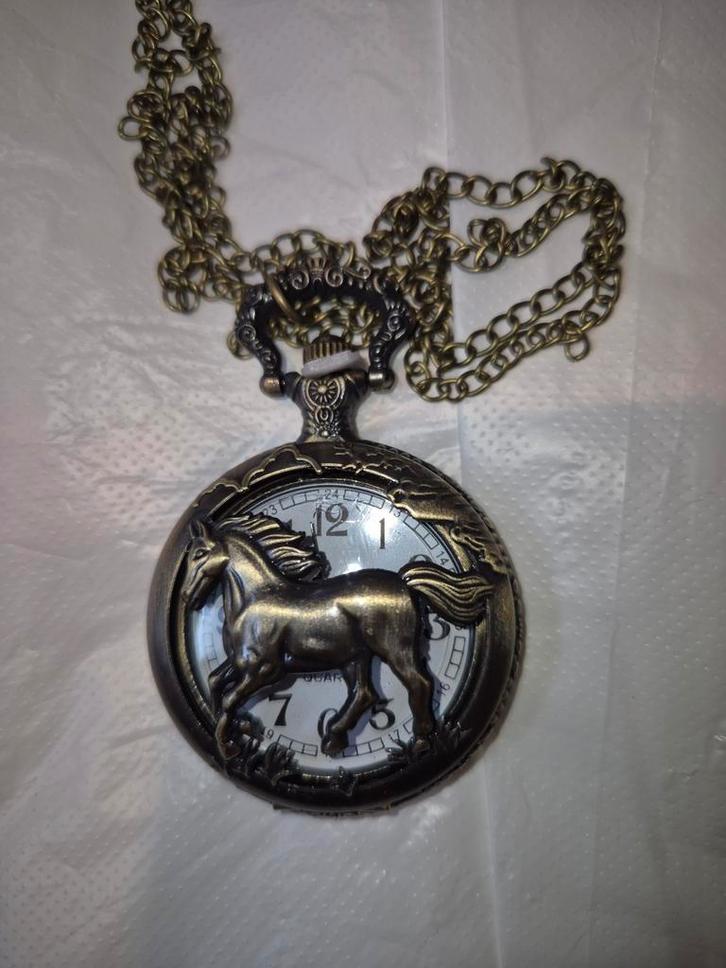 Nieuw Zakhorloge - Paard Design, Sieraden, Tassen en Uiterlijk, Horloges | Dames, Nieuw, Zakhorloge, Overige merken, Overige materialen