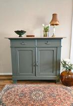 Groene kast met beige blad, Huis en Inrichting, Kasten | Buffetkasten, Ophalen, Gebruikt, 100 tot 150 cm, 100 tot 150 cm