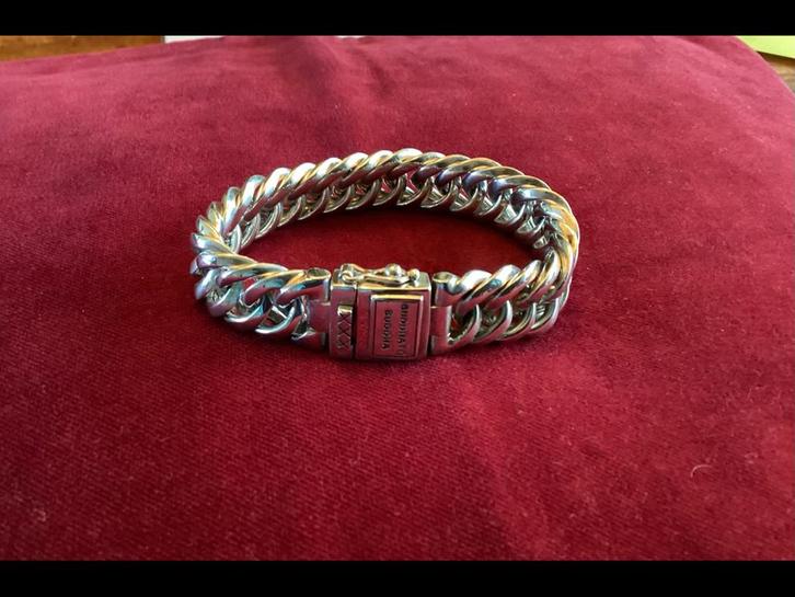 Buddha to buddha armband “ chain small” o goed als nieuw., Sieraden, Tassen en Uiterlijk, Armbanden, Zo goed als nieuw, Zilver