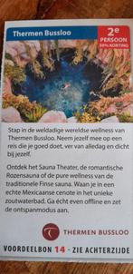 Voordeelbon Thermen Bussloo, Tickets en Kaartjes, Kortingen en Cadeaubonnen, Twee personen, Kortingsbon, Spa of Sauna
