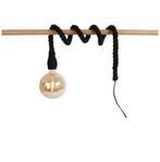 Zwarte Touwlamp - Industrieel Design, Huis en Inrichting, Lampen | Hanglampen, Ophalen, Zo goed als nieuw, 75 cm of meer, Modern