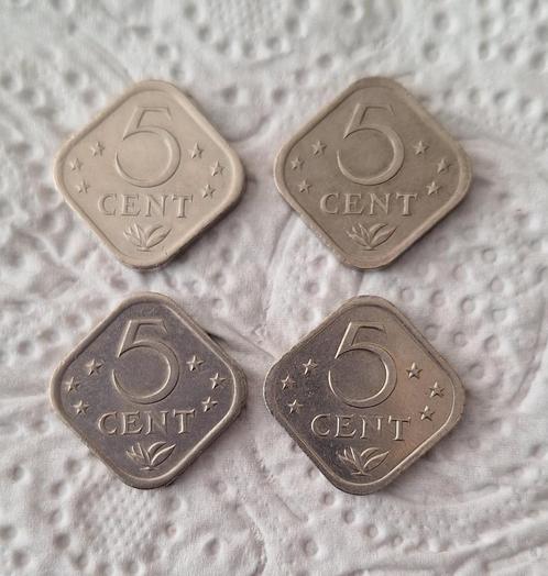 TE KOOP! 4 Munten 5c van Nederlandse Antillen uit 1982!, Postzegels en Munten, Munten | Nederland, Setje, 5 cent, Koningin Beatrix