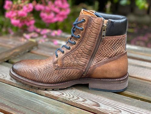 Australian - Stoere leren veterboots – Nieuw, maat 44, Kleding | Heren, Schoenen, Zo goed als nieuw, Boots, Bruin, Ophalen of Verzenden