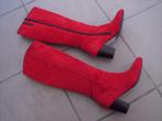 Exclusieve elegante rood suede laarzen LAMICA 35 snazzeys, Hoge laarzen, Verzenden, Lamica, Zo goed als nieuw