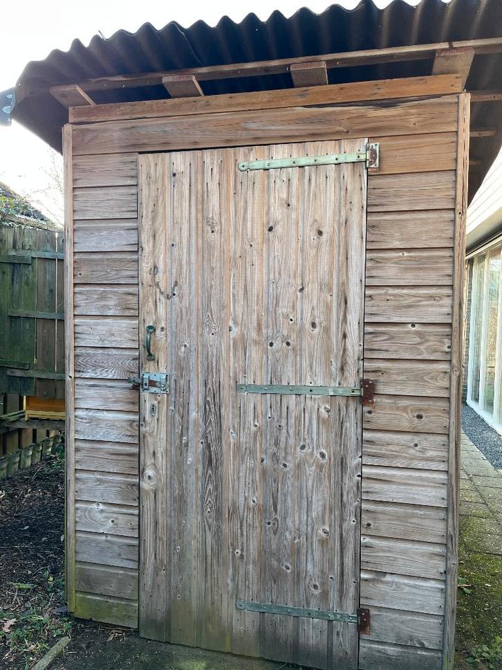 tuindeur met paneel beslag 92 205 tuin schuur geimpregneerd, Tuin en Terras, Tuinpoorten, Gebruikt, Draaipoort, Hout, 150 tot 200 cm