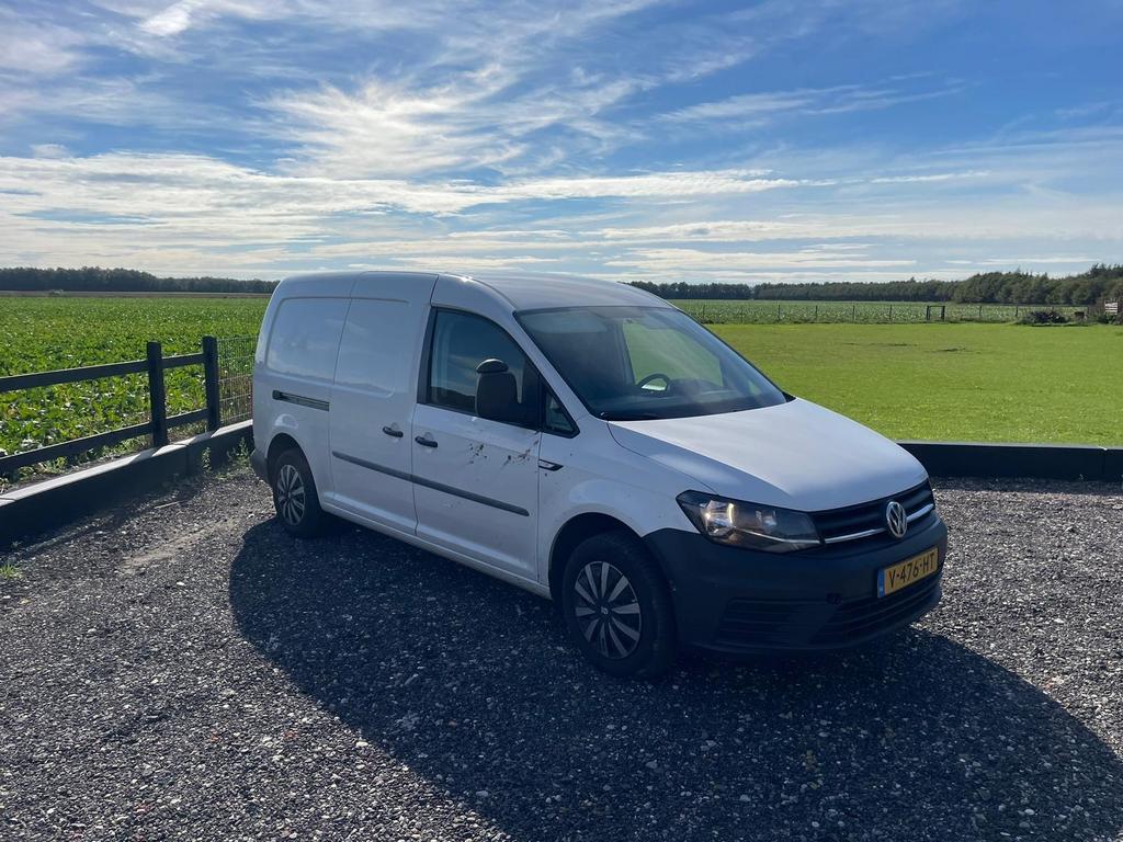 Volkswagen Caddy maxi 2.0 TDI 2017 excl BTW, Auto's, Zwart, 4 cilinders, Volkswagen, Wit