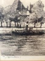 Ets Gorinchem Roodenburgh - Stadsaanzicht in Goede Staat, Antiek en Kunst, Kunst | Etsen en Gravures, Ophalen