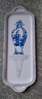 Decoratief dienblad met blauw motief - 40x15 cm, Ophalen of Verzenden