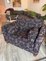 Bank / sofa / fauteuil paars met print, Minder dan 150 cm, Gebruikt, Ophalen