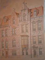 Aquarel Stadsgezicht, Ophalen of Verzenden