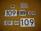 oud emaille huisnummer 109 ook 110 111 112 113 114 115 116 7, Ophalen of Verzenden