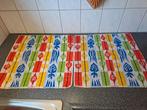 Set van 2 vintage keuken handdoeken, Huis en Inrichting, Keuken | Textiel, Ophalen of Verzenden, Zo goed als nieuw, Oranje, Theedoek of Handdoek