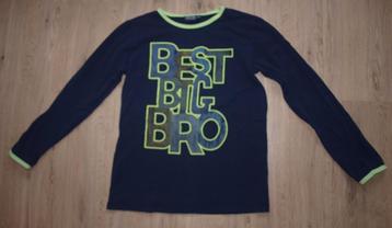 Blauwe Longsleeve 'Best Big Bro' van Tom Du (152-158) beschikbaar voor biedingen