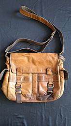 Vintage schooltas, Ophalen of Verzenden, Zo goed als nieuw, Bruin, Leer