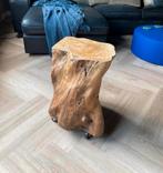 Bijzettafel Massief teakhout, Huis en Inrichting, Tafels | Bijzettafels, Zo goed als nieuw, Industrieel / landelijk, Overige vormen