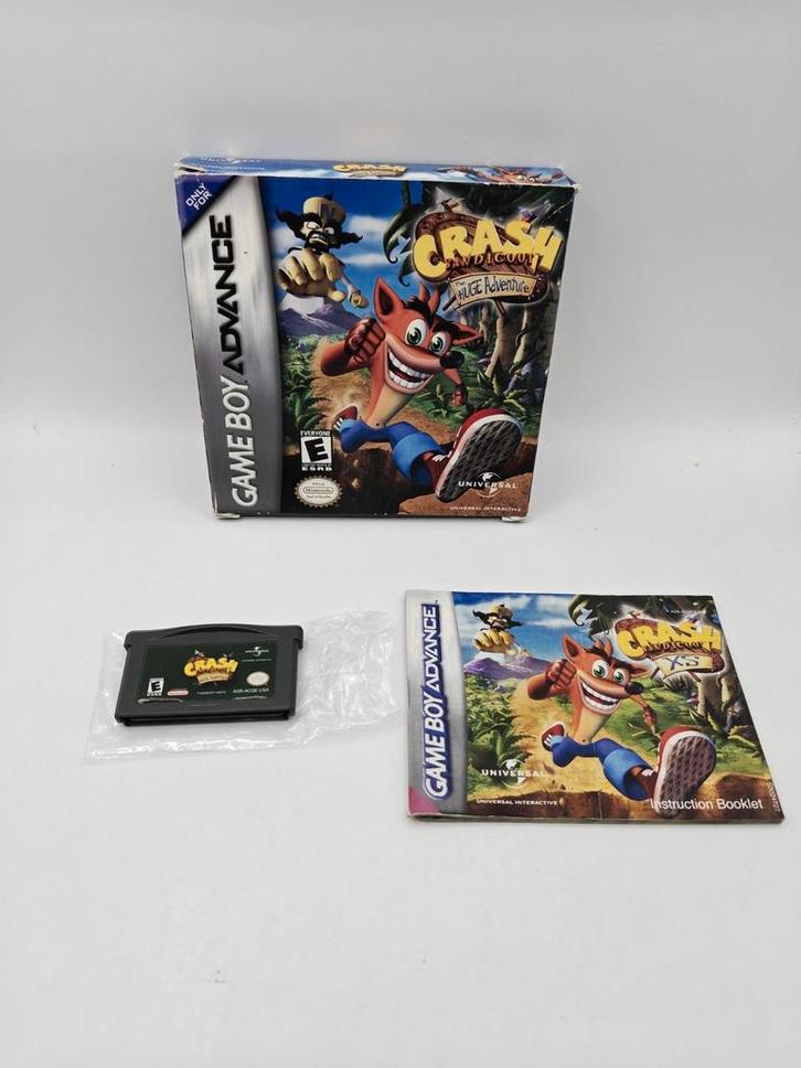 Crash Bandicoot The Huge Adventure Gameboy Advance CIB, Spelcomputers en Games, Games | Nintendo Game Boy, Zo goed als nieuw, Avontuur en Actie