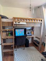 Hoogslaper met bureau, Huis en Inrichting, Slaapkamer | Stapelbedden en Hoogslapers, Ophalen, 100 cm, Hoogslaper, Eenpersoons