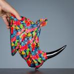 Neushoorn muurhanger in twee kleuren, Ophalen of Verzenden