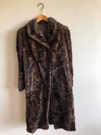 Vintage bontjas - lang model, Kleding | Dames, Jassen | Winter, Ophalen of Verzenden, Gedragen, Maat 38/40 (M), Bruin