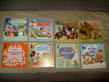 10 EP'tjes Walt Disney Sprookjes met boekwerkje te koop beschikbaar voor biedingen
