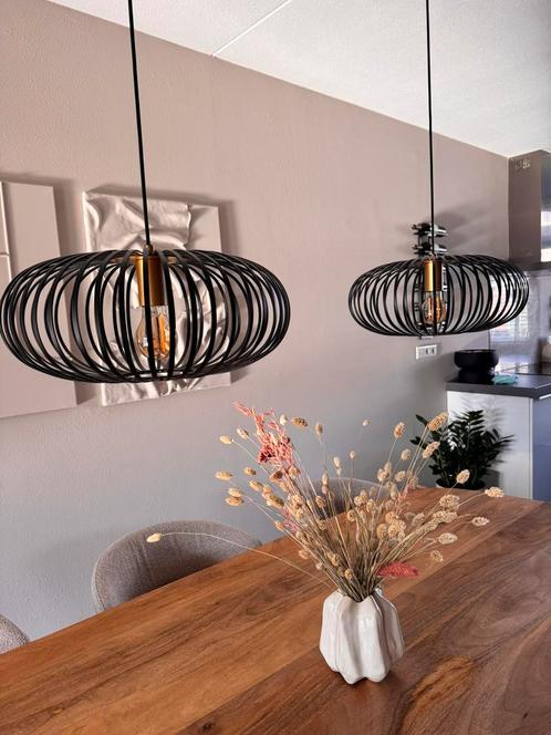 Zwarte hanglamp | Zo goed als nieuw!, Huis en Inrichting, Lampen | Hanglampen, Zo goed als nieuw, 75 cm of meer, Metaal, Ophalen