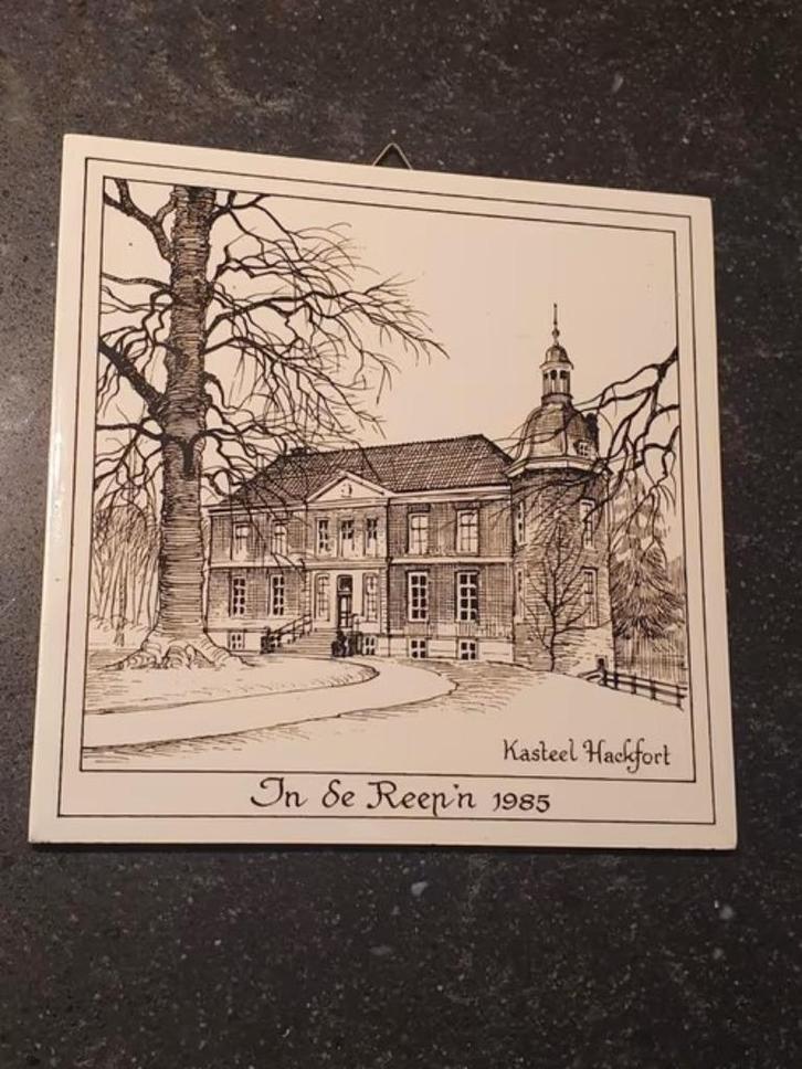 tegel Kasteel Hackfort in de Reep Vorden, Antiek en Kunst, Antiek | Wandborden en Tegels, Ophalen