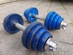 2x 15 kg dumbells., Sport en Fitness, Verzenden, Zo goed als nieuw, Benen, Dumbbell