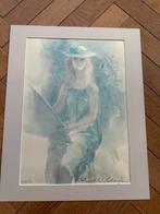 Aquarel Christel Selmouni (origineel), Antiek en Kunst, Kunst | Schilderijen | Klassiek, Ophalen of Verzenden