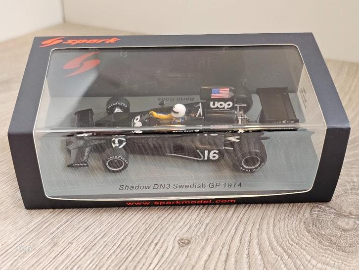 Shadow DN3, Bertil Roos # 16, GP Zweden 1974. SPARK, Hobby en Vrije tijd, Modelauto's | 1:43, Zo goed als nieuw, Auto, Overige merken