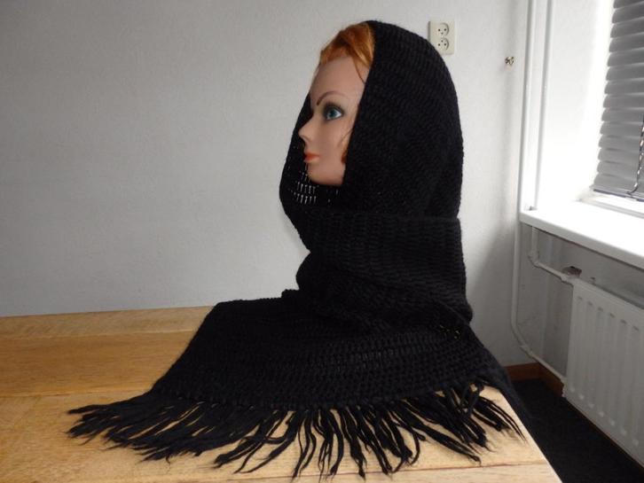 Retro Vintage Zwart Gehaakt Sjaal omslagsjaal Stola 70jaren, Kleding | Dames, Mutsen, Sjaals en Handschoenen, Gedragen, Sjaal