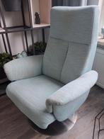 Draaifauteuil - stof met verstelbare rugleuning, Ophalen, Gebruikt, Minder dan 75 cm, Metaal