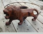 Vintage Houten Leeuw Beeld, Antiek en Kunst, Ophalen of Verzenden