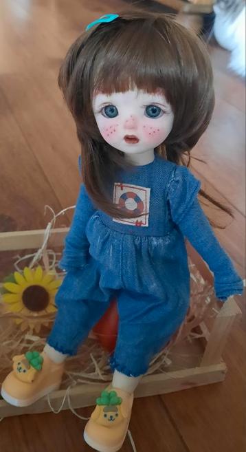 NAPI 1/7.hars bjd = 22 cm, fullset, ooak doll gecustumized. beschikbaar voor biedingen