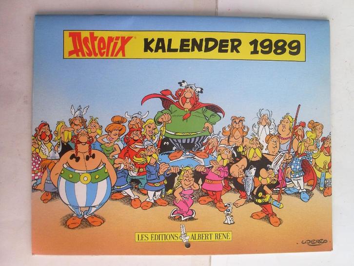 Asterix en Obelix Kalender 1989, Verzamelen, Stripfiguren, Zo goed als nieuw, Overige typen, Asterix en Obelix, Ophalen of Verzenden