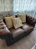 Chesterfield 2 zits bank, Ophalen, Gebruikt, Tweepersoons, Rechte bank