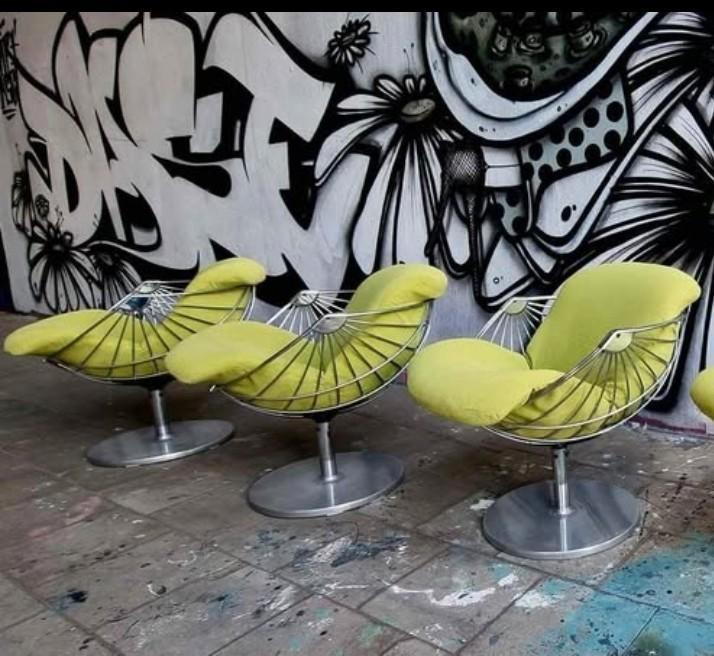 3 RUDI VERELST Atomic vintage jaren '70 relaxen voor Novalux, Huis en Inrichting, Stoelen, Eén, Bruin, Ophalen