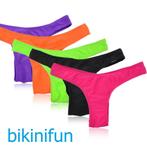 5 pak scrunch ribbel string bikini slip broekje 32 34 36 38, Verzenden, Nieuw, Zwart, Bikini