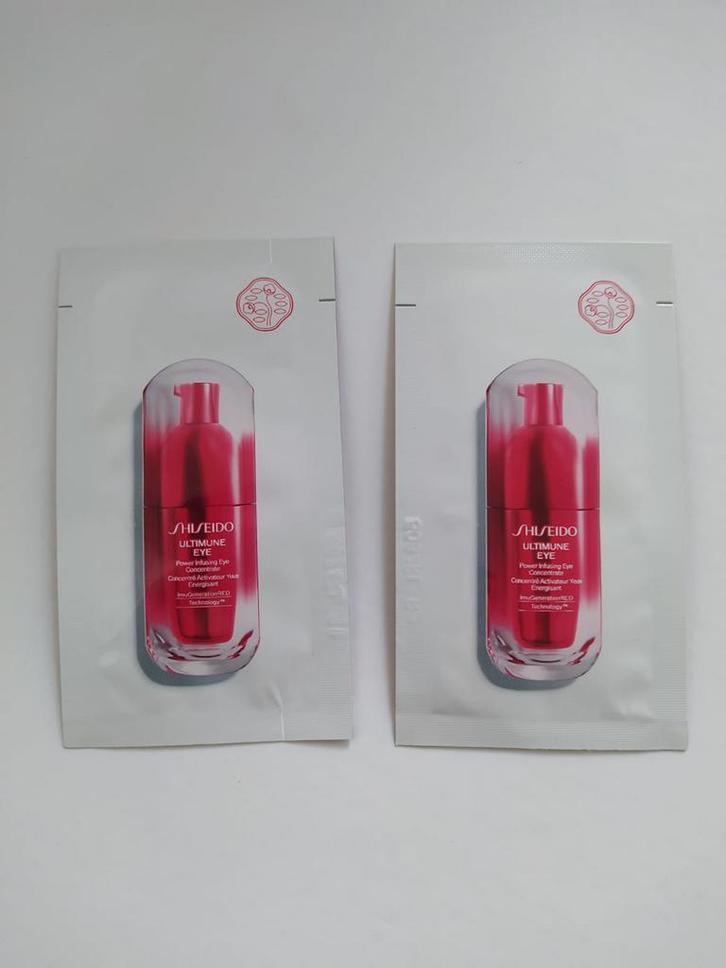Nieuw 2x  Shiseido Eye Concentrate Serum 1 ml sample sachet, Sieraden, Tassen en Uiterlijk, Uiterlijk | Gezichtsverzorging, Nieuw