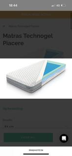 2x Matras technogel 90/200cm, Ophalen of Verzenden, Zo goed als nieuw, Eenpersoons, 200 cm