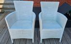 2 witte Allibert tuinstoelen, Tuin en Terras, Tuinstoelen, Ophalen, Gebruikt, Kunststof