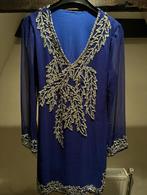 Kobalt Blauwe• Ibiza •Kaftan •Jurk met pailletten -S / M, Ophalen of Verzenden, Zo goed als nieuw, Blauw